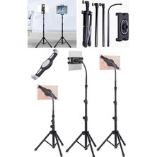 Munico iPad Uyumlu Kelepçeli Stand Tripod Ayarlı Esnek Telefon Tutucu Geri Çekilebilir Pro