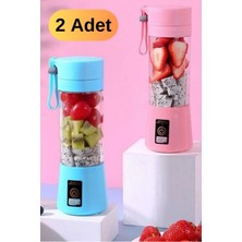 Munico 2 Adet Mixer 380 ml Detox Mixer Taşınabilir Shaker 380 ml Smoothie Blenderı Ice Coffee Milkshake Set