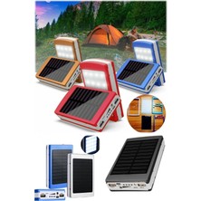 Munico 12.000 Mah Arkası Ledli Solar Güneş Enerjili Telefon Şarj Eden Powerbank Kendiliğinde Şarj Olan Şarj