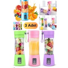 Munico 3 Adet Smoothie & Meyve Suyu Ice Coffee Milkshake Yapan Mixer 380 ml Detox Mixer Taşınabilir Shaker