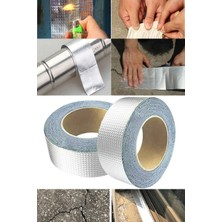 Munico 5 Metre x 5 cm Alüminyum Izolasyon Bandı Boru Fayans Mermer Pimaş Tesisat Tamir Gri Pro