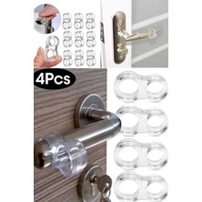 Munico 4 Adet x Şeffaf Güvenlik Kapıları Koruma Pvc Koruma Kolu Tampon Kapı Durdurucu Duvar Koruyucu Tampon