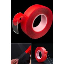 Munico 10MM x 5 Metre Şeffaf Silikon Çift Taraflı Bant Yüksek Mukavemetli Iz Yok Yapışkan Bant Yapışkan Pro