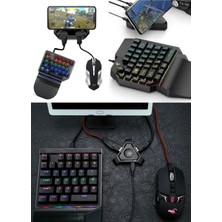Munico Fps Oyunları Için Dönüştürücü Adaptörlü Klavye ve Fare Seti Iou Uyumlu Fps Pubg Oyun Klavye Seti Pro