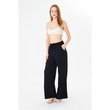 Pique 26KP1002 KADIN PANTOLON Beli Lastikli Çilek Kumaş Pantolon