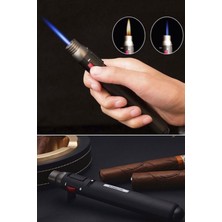 Munico Büyük Boy Portatif Jet Çakmağı Kamp Outdoor Ateş Odun Yakan Rüzgar Engellemez Uzun Ömürlü Gazlı Pro