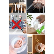 Munico Şeffaf Nano Bant mt Çivi Kalmayan Yapıştıran Taraflı Çıkartırken Çift 3 Vurmadan I  Için Ideal Seçim