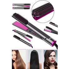 Munico 3'ü 1 Arada Profesyonel Saç Düzleştirici Hızlı Isıtma Saç Düz Demir Tarak Fırçası Çok Fonksiyonlu