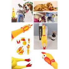 Munico Büyük Boy 30 cm Eğlenceli Pet Pro Köpek Kediler Için Ses Çıkartan Horoz Oyuncak Zararsız