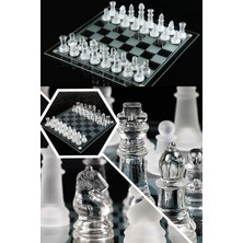 Munico 20X20 Full Cam Dekoratif Profesyonel Satranç Seti Şık Ev Dekorasyon Oyun Seti Hobi Eğlence Satranç