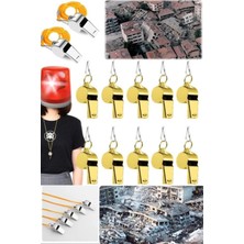 Munico 10 Adet Depremde ve Acil Afetlerde Paslanmaz Çelik Metal Düdük Akıllı Yüksek Desibelli Deprem Bölge