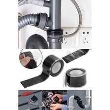 Munico Güçlü Profesyonel Akıllı Suya Dayanıklı Su Geçirmez Boru Çatlak Tamir Bandı Siyah Flex Bant Sökülmez