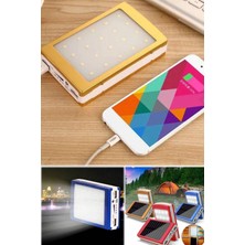 Munico Solar Powerbank 12.000 Mah Ledli Fenerli Arkası Ledli Solar Güneş Enerjili Telefon Şarj Eden Power