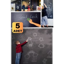 Munico 5 Adet 60X200CM Çıkarılabilir Kara Tahta Blackboard Sticker Duvar Çıkartması Evde Sticker Kara Tahta