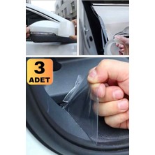 Munico 3 Adet Darbe Koruyucu Bant Kolay Takma Araba Bagaj Kapı Eşiği Tampon Çizik Önleyici Şeffaf Bant Oto