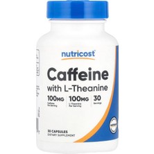 Nutricost Caffeine + L-Theanine 100MG - 30 Kapsül