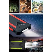 Munico Profesyonel El Fenerli 20.000 Mah Temassız Powerbank Hızlı Şarj Aleti Deprem Acil Kit Solar Enerjili