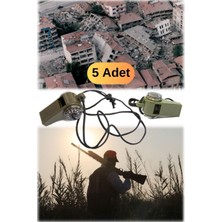Munico 5 Adet Depremde ve Acil Afetlerde Pusula ve Termo Düdük Unisex Akıllı Yüksek Desibelli Deprem Enkaz