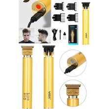 Munico Profesyonel Gold Tıraş Makinesi Seti Ince 4 Taraklı Ara Detay Akıllı Makas Etkili Berberlere Özel