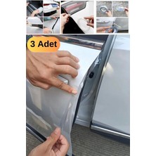 Munico Film Kenarı Kapı Koruyucu 3 cm Çizik Metre Emici 3 Araba Kaput Adet Koruma 3 Şeffaf x Ses