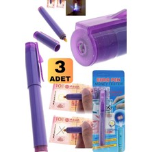 Munico 3 Adet  Para Kontrol Akıllı Kalem Işıklı  Tl & Euro & Dolar Kontrol Orjinallik Test