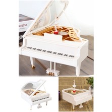 Munico Balerin Kız Piyano Müzik Kutusu Dekoratif Biblo Hoş Sesli Müzik Kutusu Yüksek Sesli Hediyelik Baleli