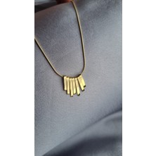 Initium Paslanmaz Çelik 14K Altın Kaplama Çıtır Kolye