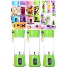 Munico 3 Adet Mixer 380 ml Detox Mixer Taşınabilir Shaker 380 ml Smoothie Blenderı Ice Coffee Milkshake Set