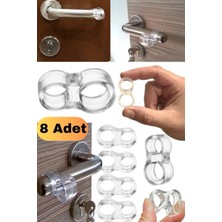 Munico 8 Adet x Şeffaf Güvenlik Kapıları Koruma Pvc Koruma Kolu Tampon Kapı Durdurucu Duvar Koruyucu Tampon