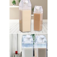 Munico 500ML Clear Reusable Su Şişesi Süt Kutusu Karton Sert Plastik Bardak Suluk Kaliteli Şişe Şeffaf Içme