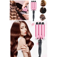 Munico 3'lü Saç Bigudisi Saç Kıvırcıklaştırıcı Kolay Kullanım Seramik Profesyonel Saç Şekillendirici Dalga