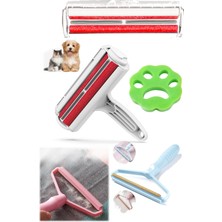 Munico 3 Parça Giysi Kıyafet Tiftik Pamuk Tüy Toplayıcı Çift Taraflı Fırça Elbise Bakım Fırçası Set Gırgır