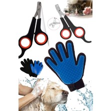 Munico Eldiven & Tırnak Kesme Makası Muhteşem 2'li Evcil Hayvan Bakım Seti Kedi & Köpek Için Tüy Toplayıcı