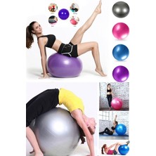 Munico Unisex Spor Yoga Topları Pilates Fitness Topu Spor Salonu Denge Egzersiz Pilates Egzersiz Aracı 65CM