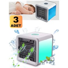 Munico 3 Adet Mini Klima Profesyonel Oda Ofis Fanı Soğutucu Set Masa Üstü Su ile Çalışan Akıllı Soğutucu