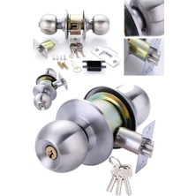 Munico Seti Odası Renk Dişli Metal Anahtarlı Salon Kapı Düğmeli Kapı Kolu Yatak 3 Gümüş K  Için Ideal Seçim