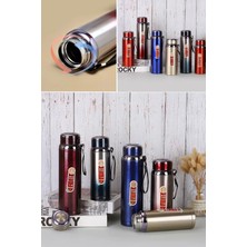 Munico Pratik Seyahat Okul Kamp Ofis Için Taşınabilir Vakumlu Paslanmaz Çelik Termos Kupas Kahve Çay Termos