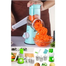 Munico 3 Başlıklı Profesyonel Kollu Rende Makinesi Çok Fonksiyonlu Pro Sebze Meyve Peynir Herşey Dilimleyen