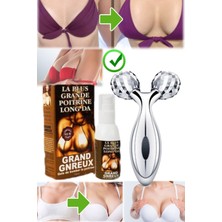 Munico 3D Masaj Aleti + Göğüs Sıkılaştırıcı ve Orjinal Göğüs Spreyi Toparla Dikkat Çeken Göğüsler