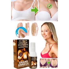 Munico 100 ml Göğüs Şekillendirme ve Büyütme Spreyi + At Kılı Fırça Göğüs Sıkılaştırıcı Esnetik Toparlama