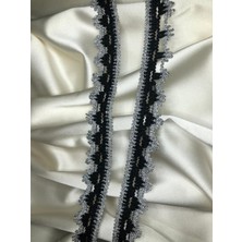 Ezel-in Tekstil Aksesuarları Dekoratif Simli Kenar Dantel, 50 Metre, KOD-P260B
