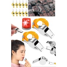 Munico 10 Adet Paslanmaz Çelik Kırılmaz Deprem Bölgeleri Yatak Başı Düdüğü Enkaz Kurtulma Seslenme Düdüğü