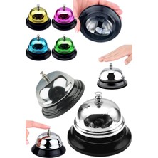 Munico Butik Otel Zili Abiyer Metal Paslanmaz Çelik Dekoratif Şık Görevli Çağırma Zili Çan Tuşlu Restorant