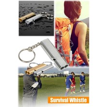 Munico Hakem Koç Düdüğü Anahtarlıklı Amigo Düdüğü Çok Işlevli 1 Adet Profesyonel Suvival Acil Durum Düdüğü