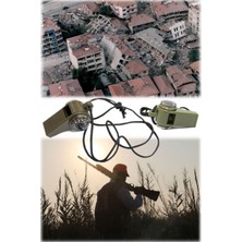 Munico Depremde ve Acil Afetlerde Pusula ve Termometreli Düdük Unisex Akıllı Yüksek Desibelli Deprem Enkaz