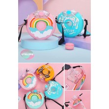 Munico Donut Figürli Sevimli Termos Bardak Çocuk Kawaii Su Şişesi Su Isıtıcısı Taşınabilir Okula Başlangıç