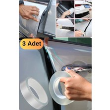 Munico 3 Adet Araç Kenar Koruma Şeridi Şeffaf Koruyucu Koruma Filmi Araba Kapı Kenarı Boya Anti Çizilme Pro