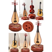 Munico Dönen Müzik Kutusu Saz Modelli Kaliteli Tatlı Müzik Hediyelik Müzik Kutusu Enstrüman Eğlenceli Model