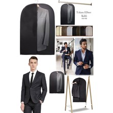 Munico Siyah Takım Elbise Kılıfı Takım Elbiselerinizi Daha Uzun Süre Koruyun Askı Kırışma Toz Engelleyici