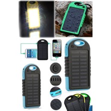 Munico Powerbank 10.000 Mah Kamp Outdoor Şarj Kutusu Fenerli Güneş Enerjili Powerbank Hızlı Şarj Eden USB